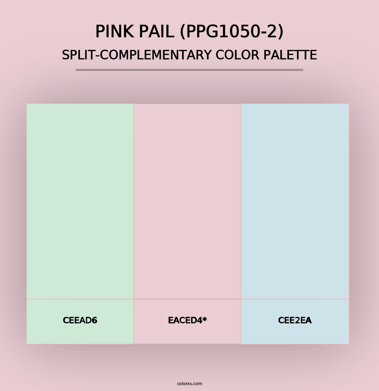 Pink Pail (PPG1050-2) - Split-Complementary Color Palette