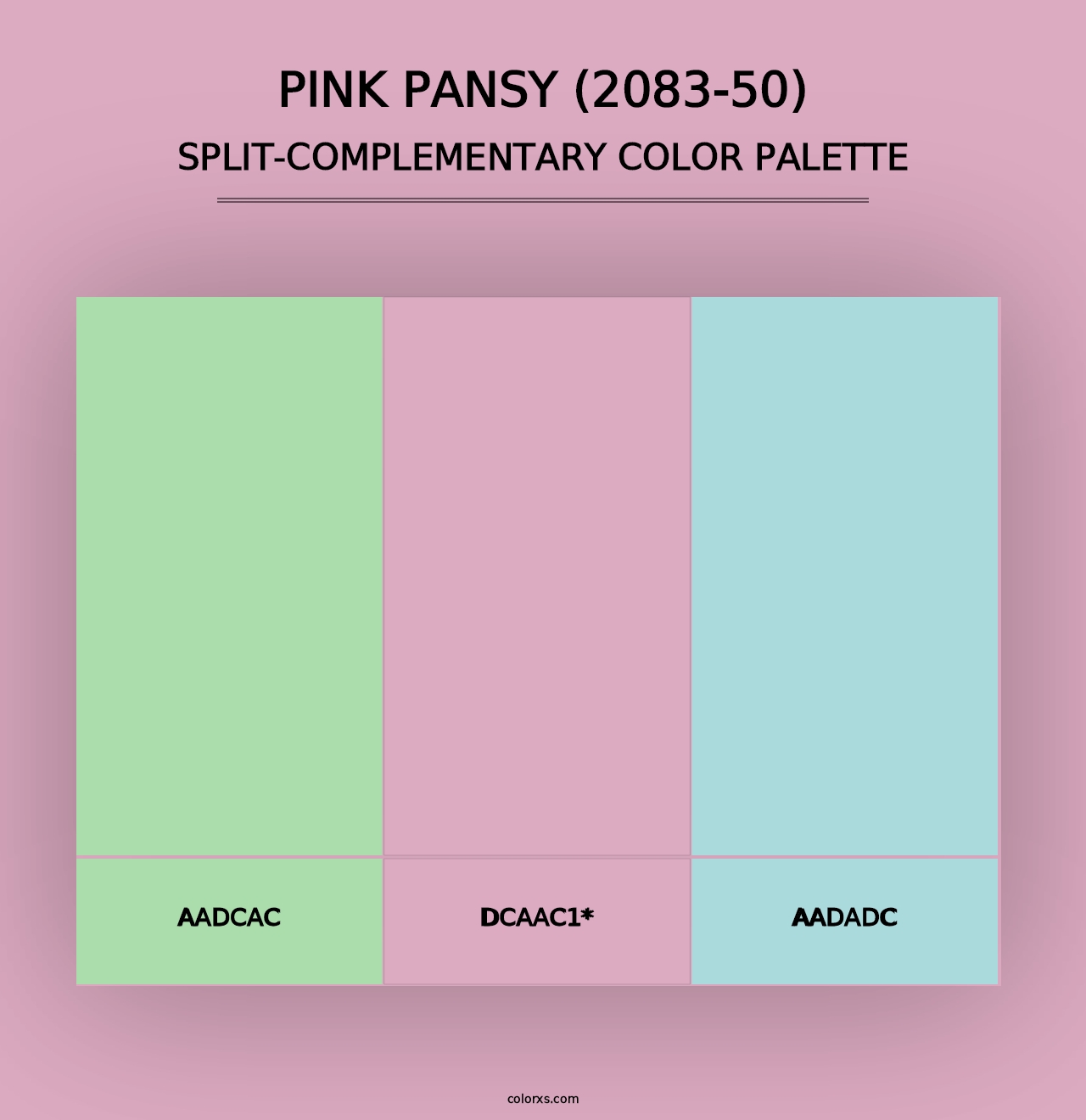 Pink Pansy (2083-50) - Split-Complementary Color Palette