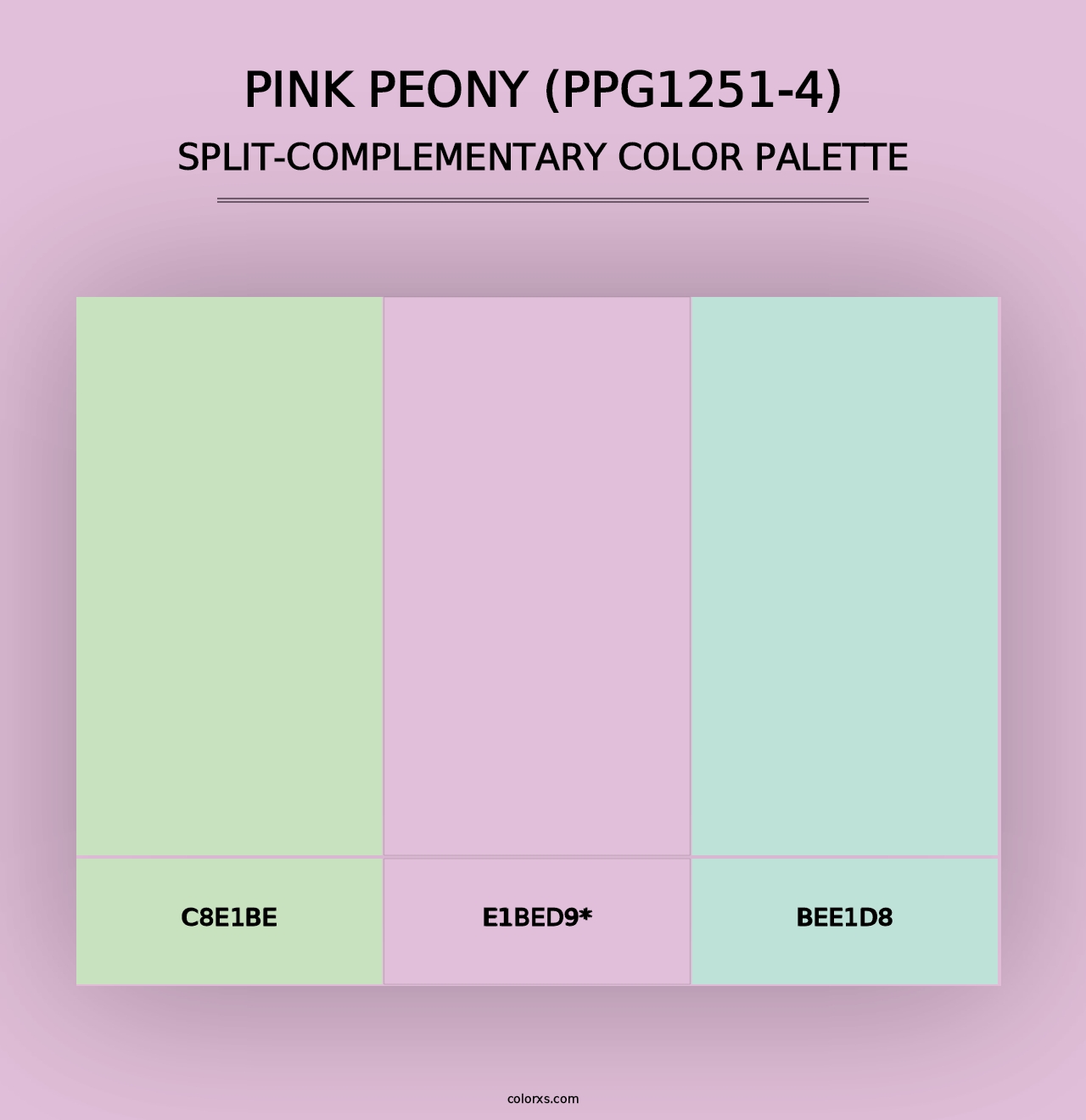 Pink Peony (PPG1251-4) - Split-Complementary Color Palette