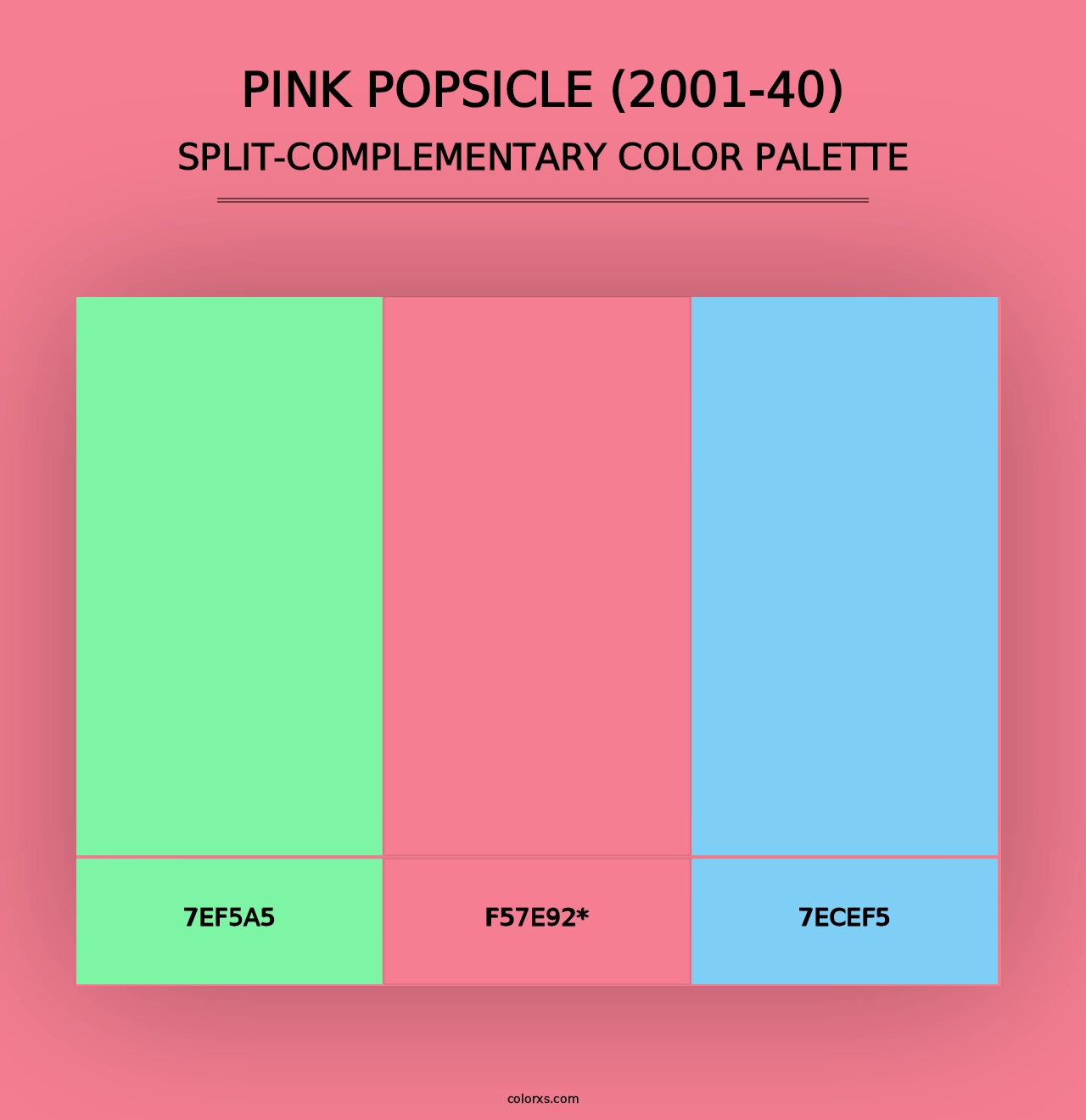 Pink Popsicle (2001-40) - Split-Complementary Color Palette