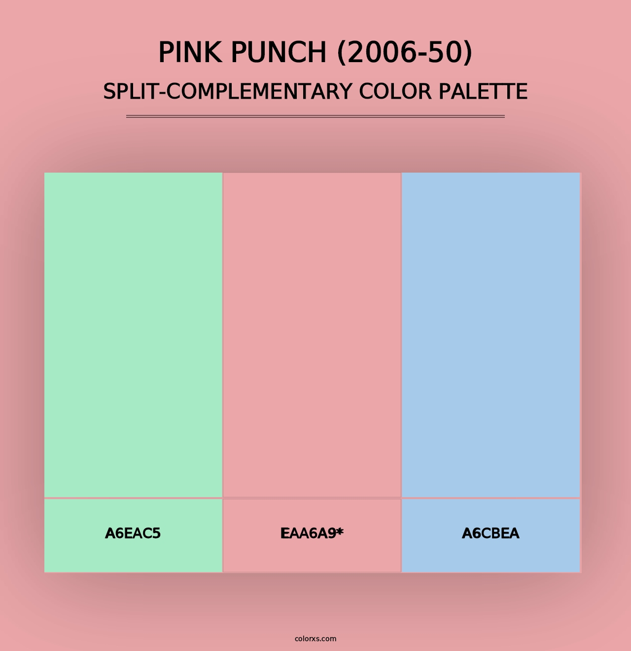 Pink Punch (2006-50) - Split-Complementary Color Palette