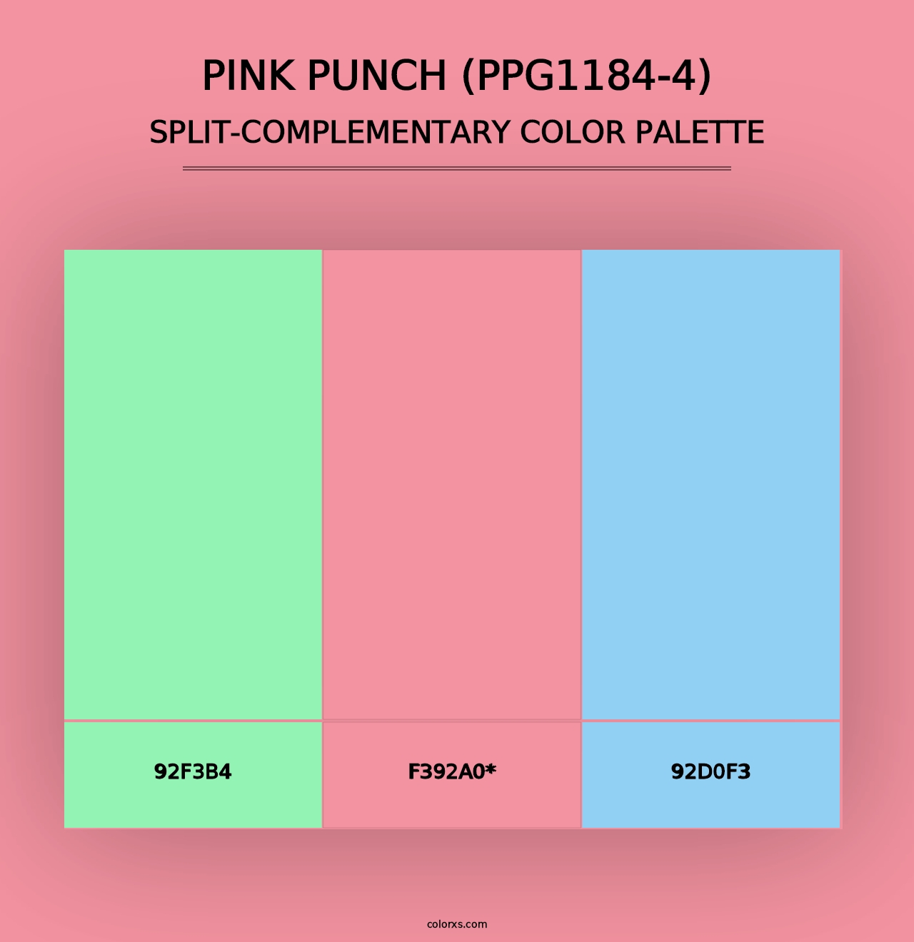 Pink Punch (PPG1184-4) - Split-Complementary Color Palette