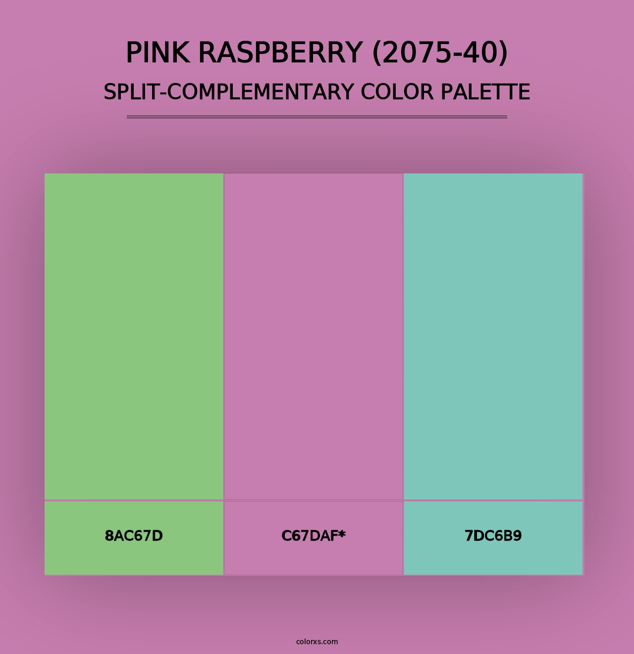 Pink Raspberry (2075-40) - Split-Complementary Color Palette