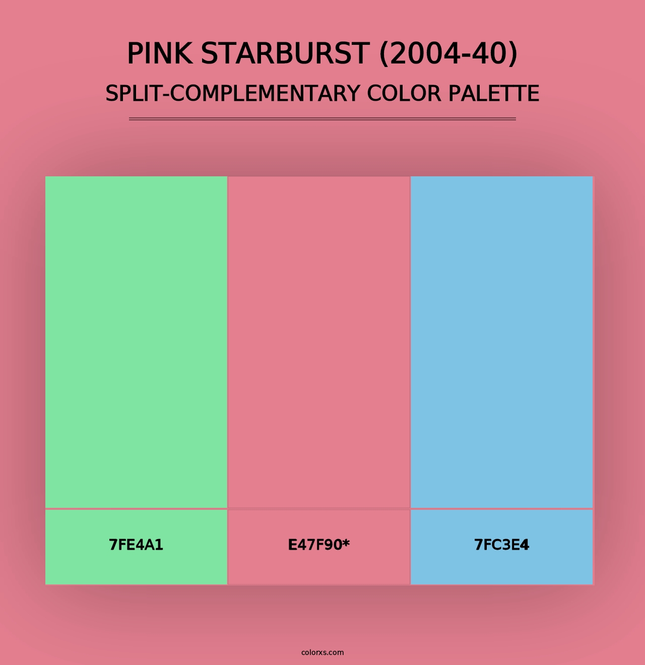 Pink Starburst (2004-40) - Split-Complementary Color Palette