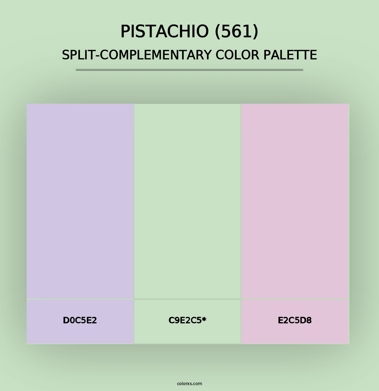 Pistachio (561) - Split-Complementary Color Palette