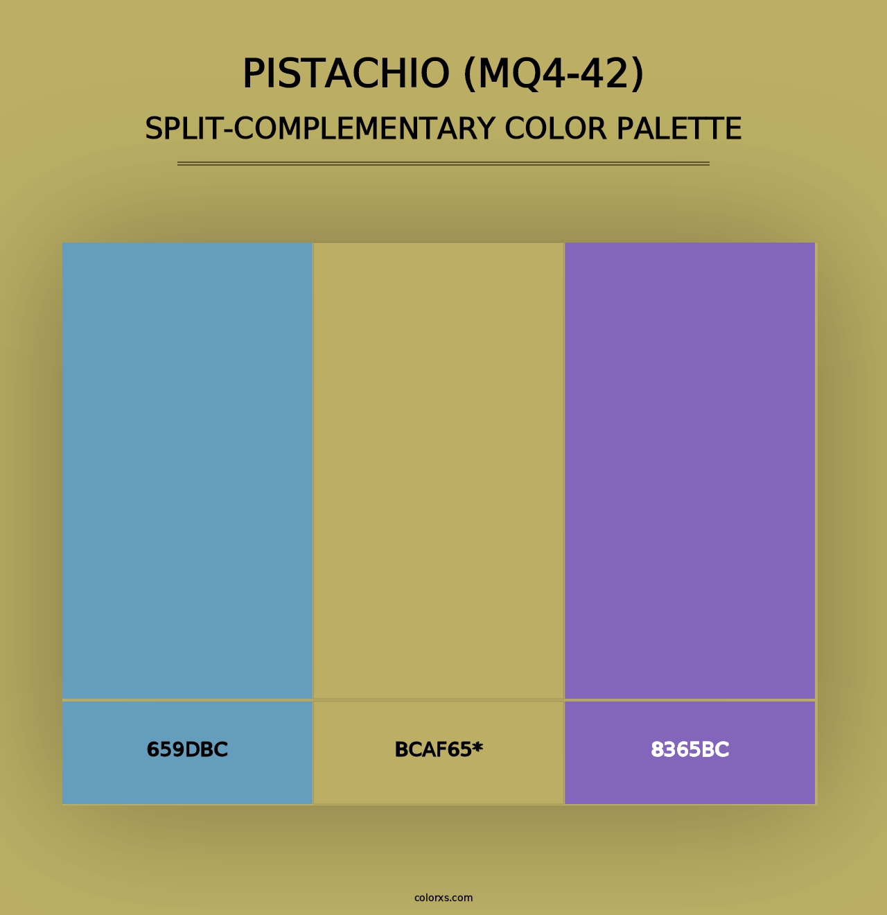 Pistachio (MQ4-42) - Split-Complementary Color Palette