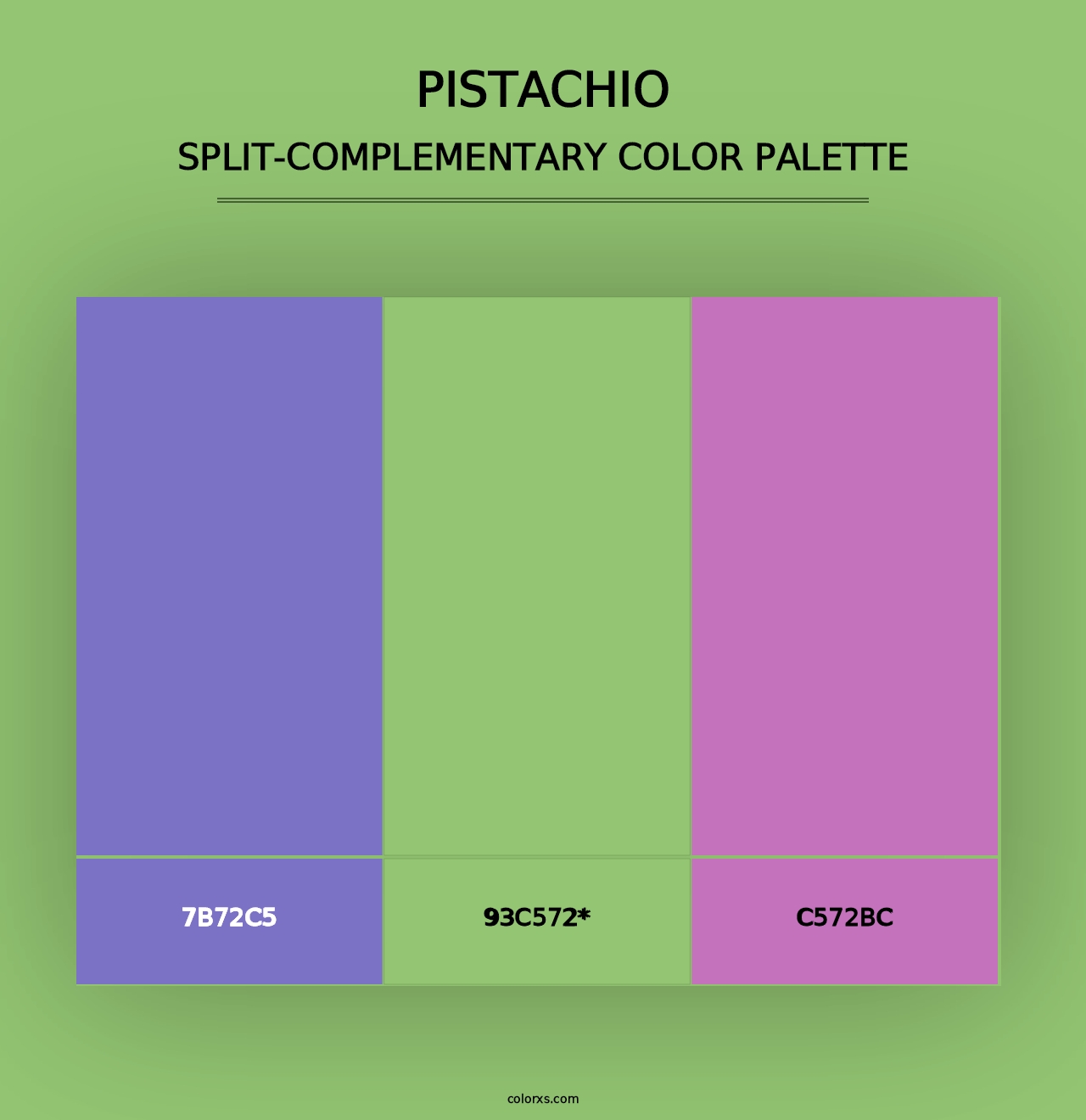 Pistachio - Split-Complementary Color Palette