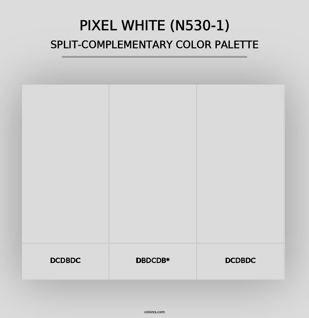 Pixel White (N530-1) - Split-Complementary Color Palette