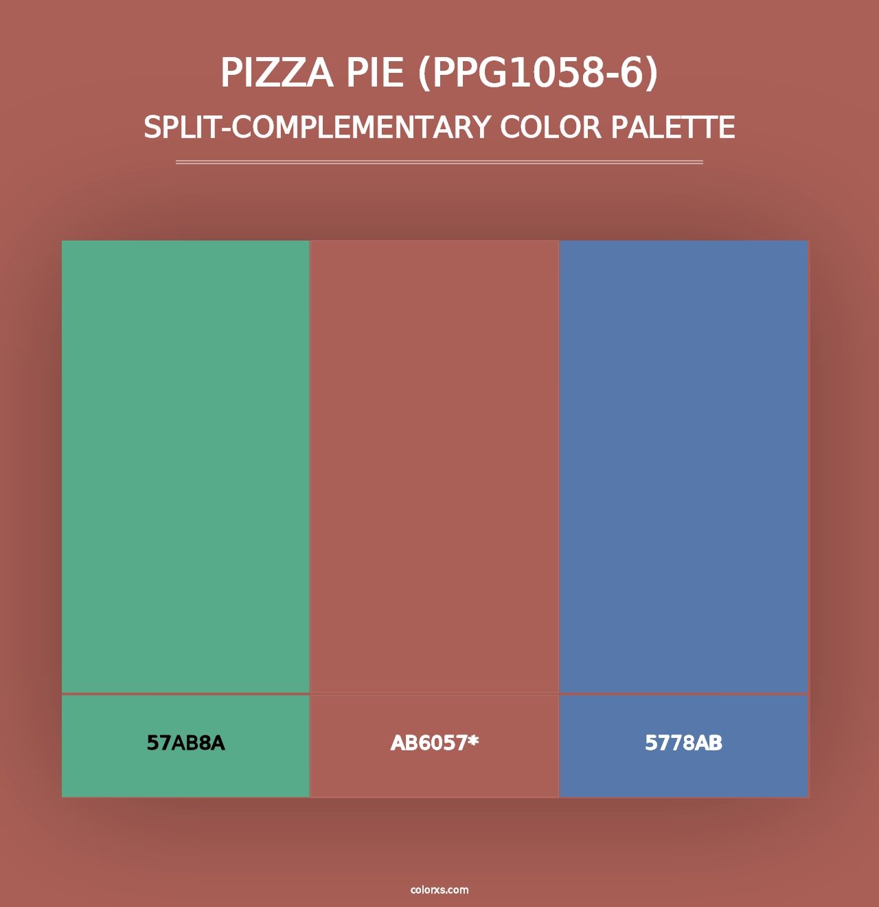 Pizza Pie (PPG1058-6) - Split-Complementary Color Palette