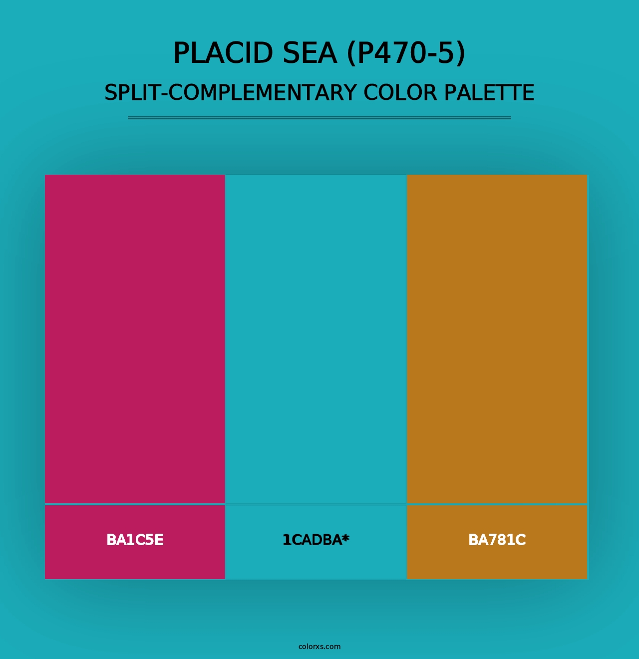 Placid Sea (P470-5) - Split-Complementary Color Palette