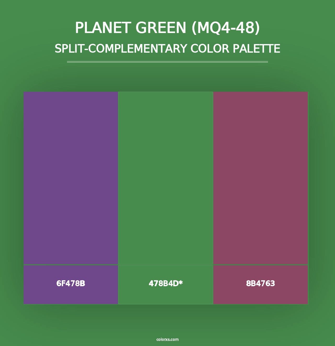 Planet Green (MQ4-48) - Split-Complementary Color Palette