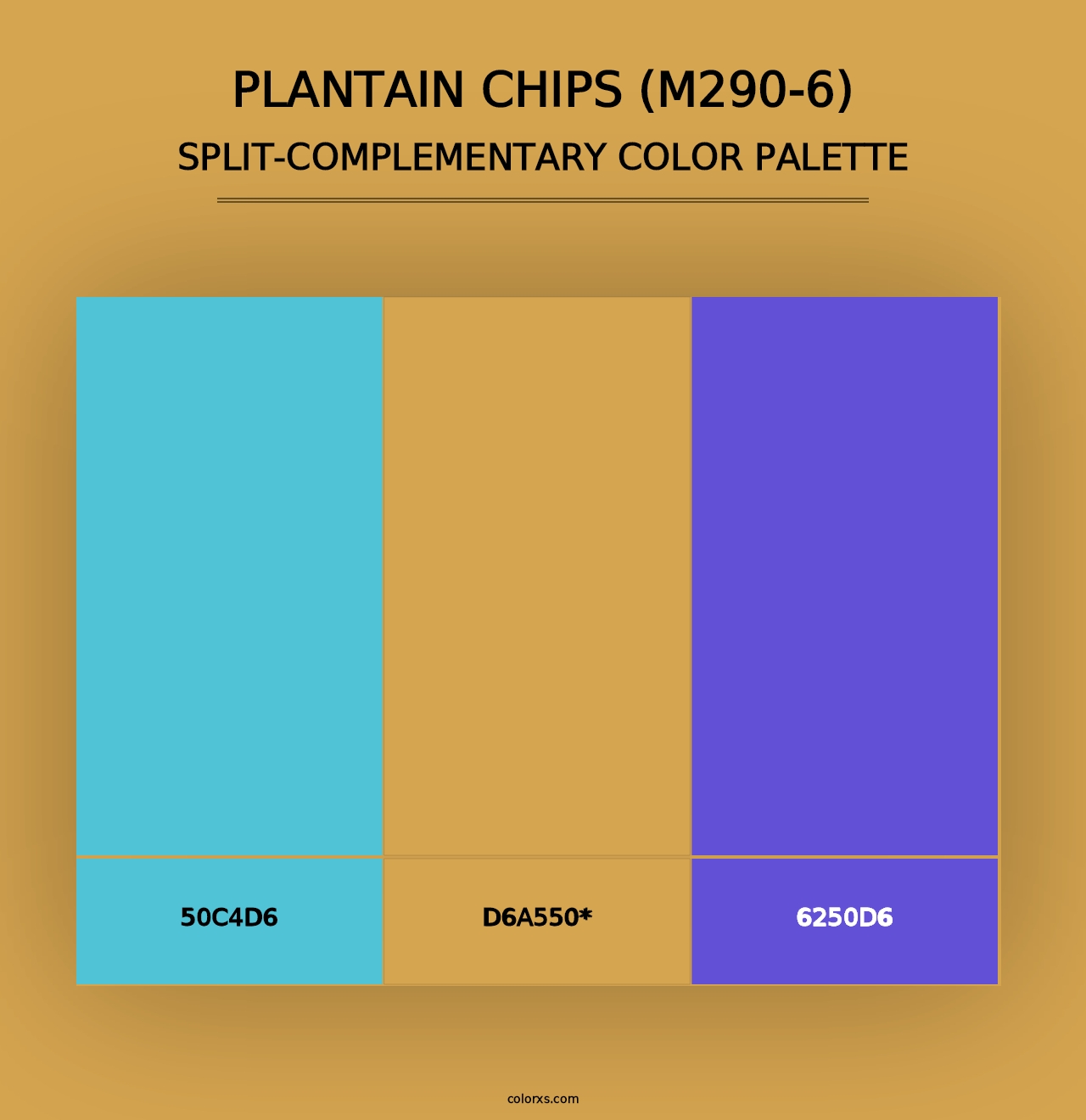 Plantain Chips (M290-6) - Split-Complementary Color Palette