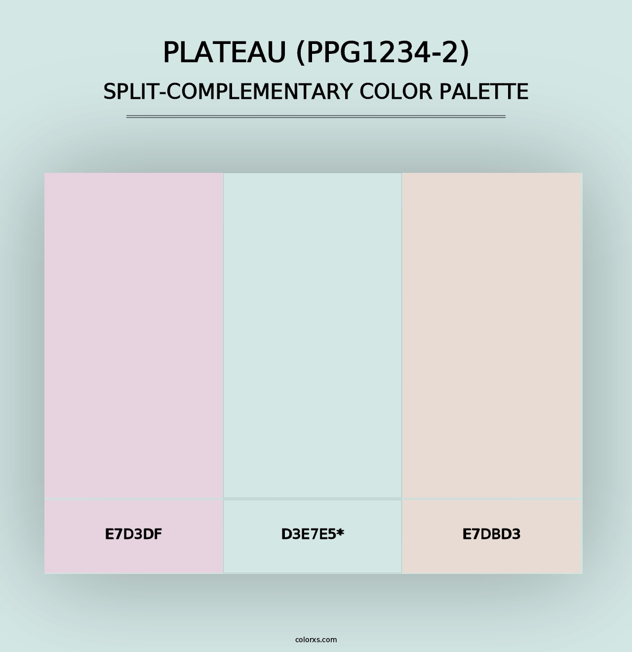 Plateau (PPG1234-2) - Split-Complementary Color Palette