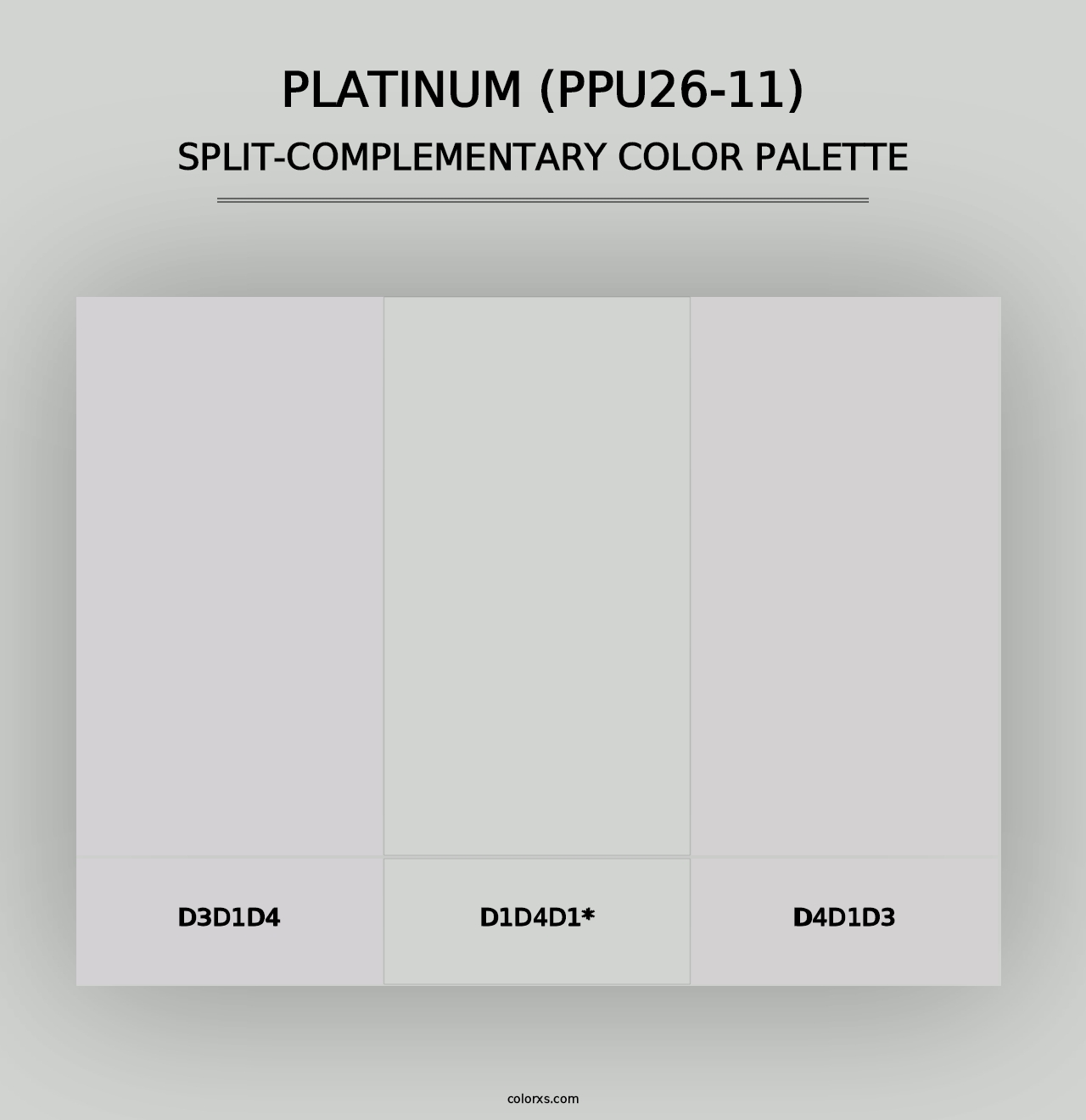 Platinum (PPU26-11) - Split-Complementary Color Palette