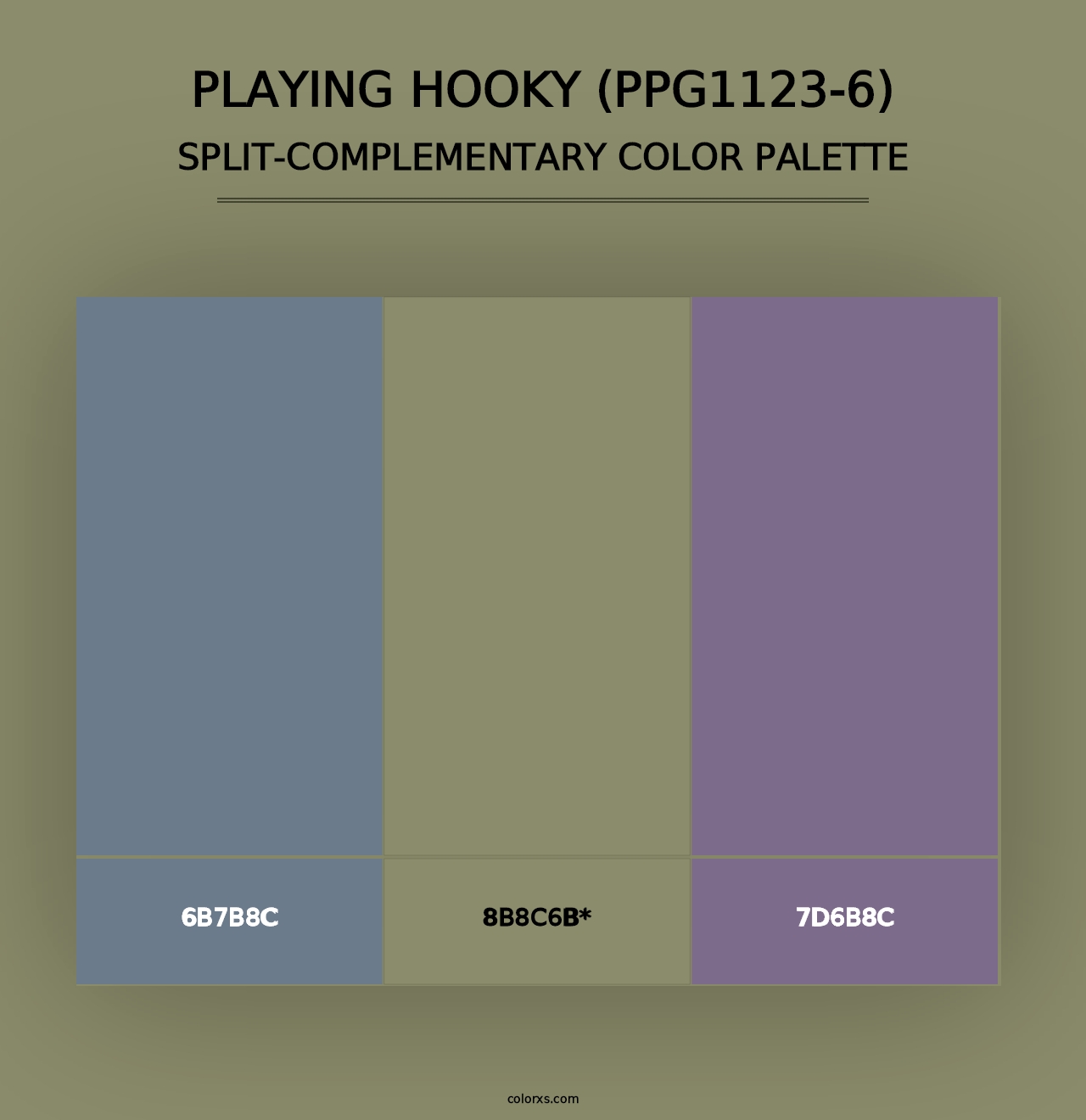 Playing Hooky (PPG1123-6) - Split-Complementary Color Palette