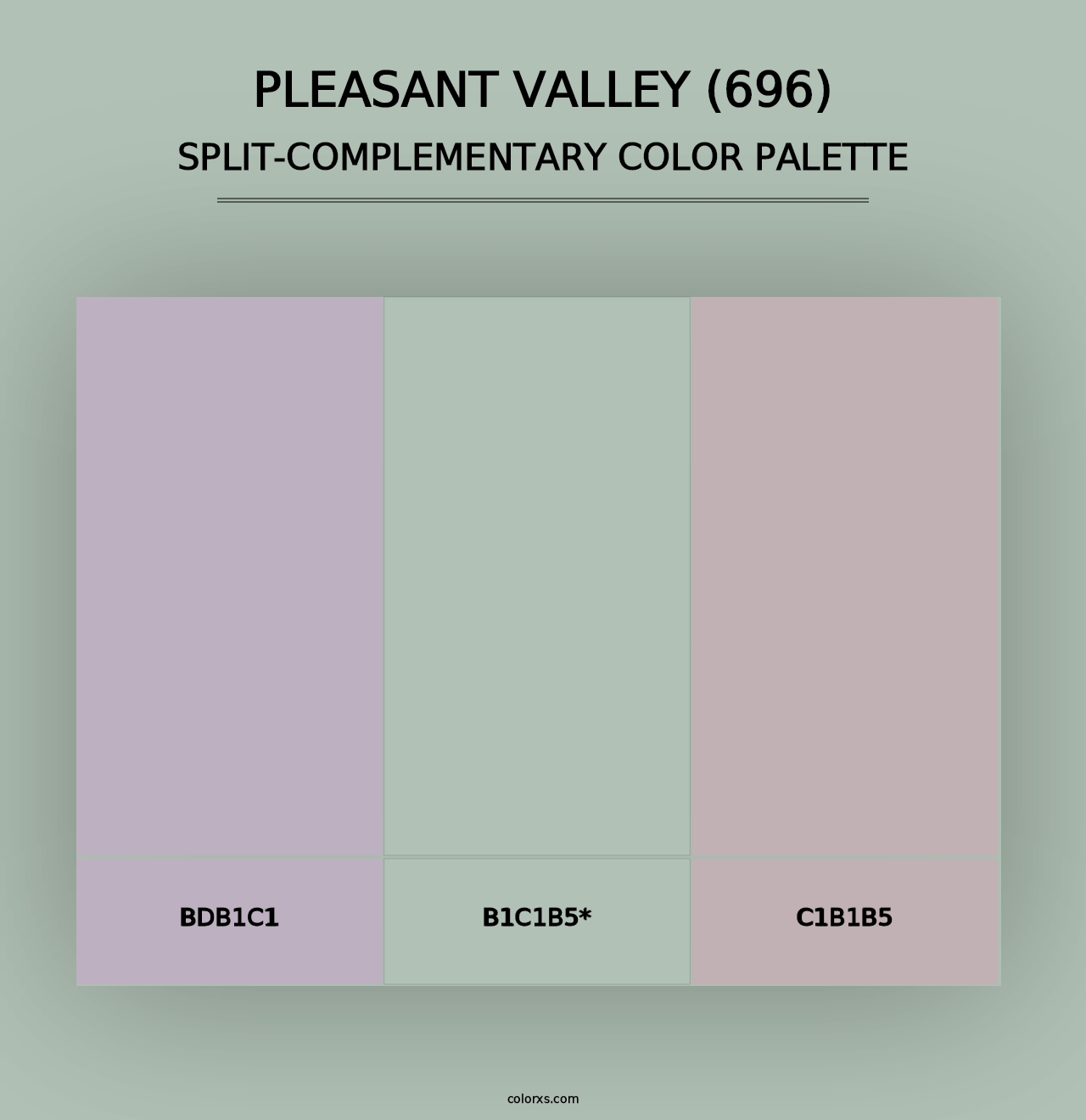 Pleasant Valley (696) - Split-Complementary Color Palette