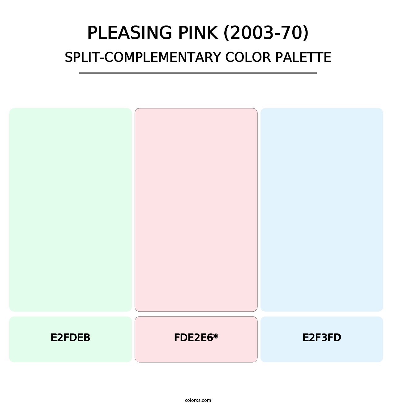 Pleasing Pink (2003-70) - Split-Complementary Color Palette