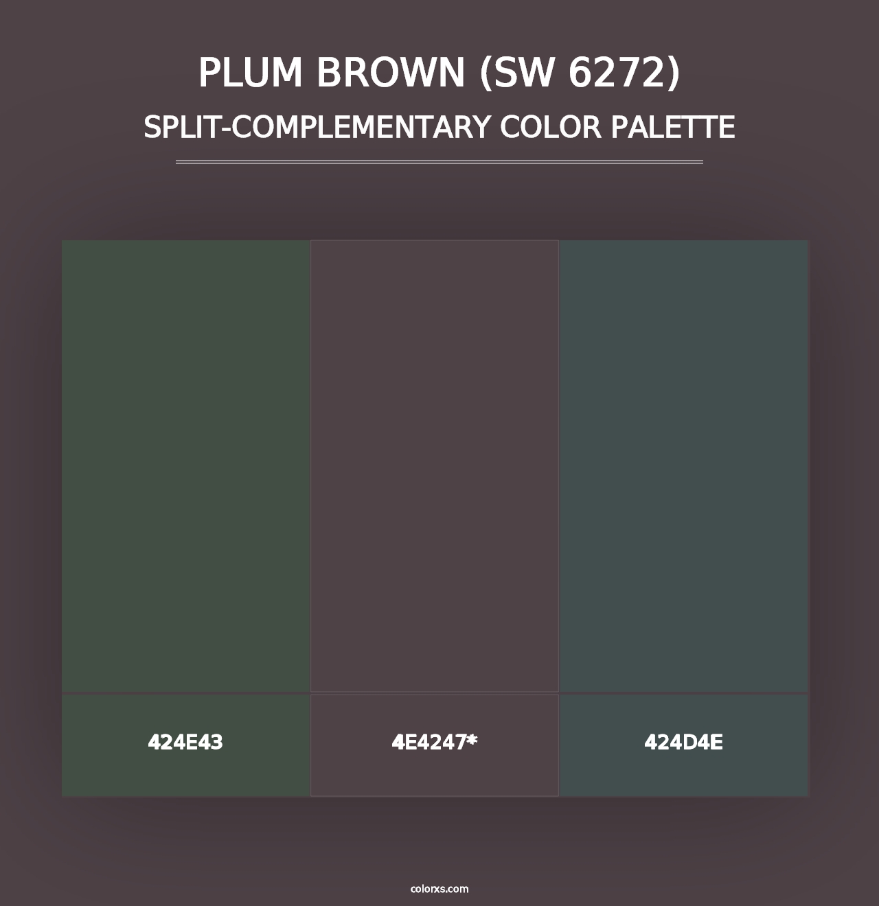 Plum Brown (SW 6272) - Split-Complementary Color Palette