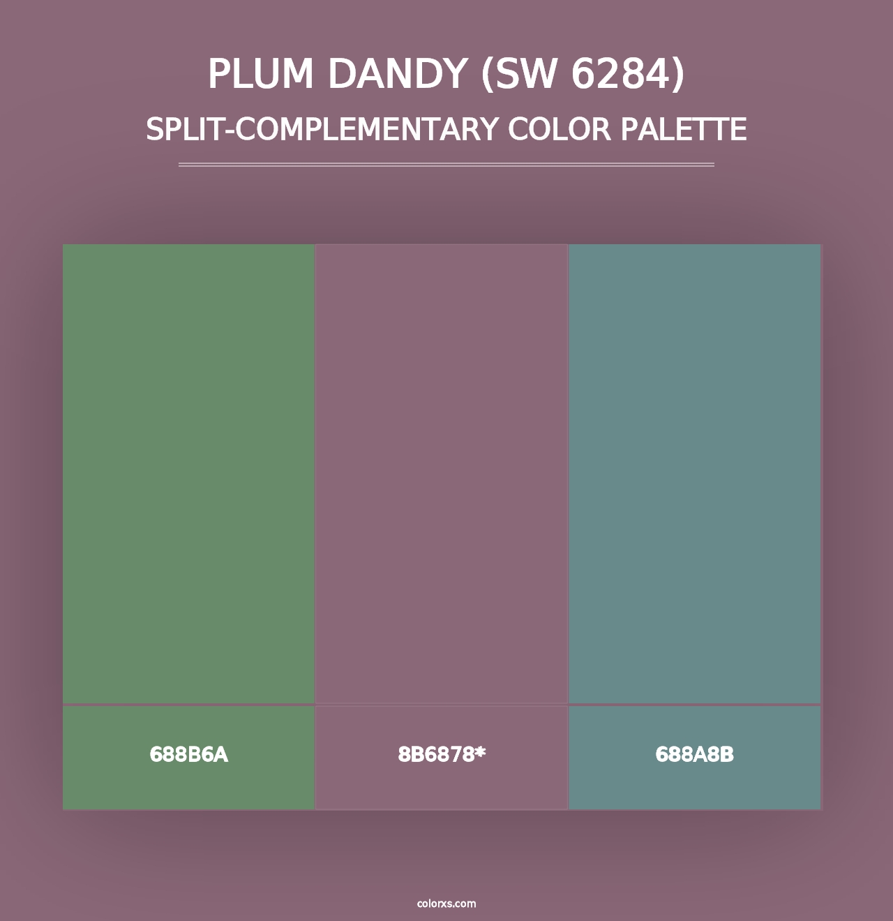 Plum Dandy (SW 6284) - Split-Complementary Color Palette