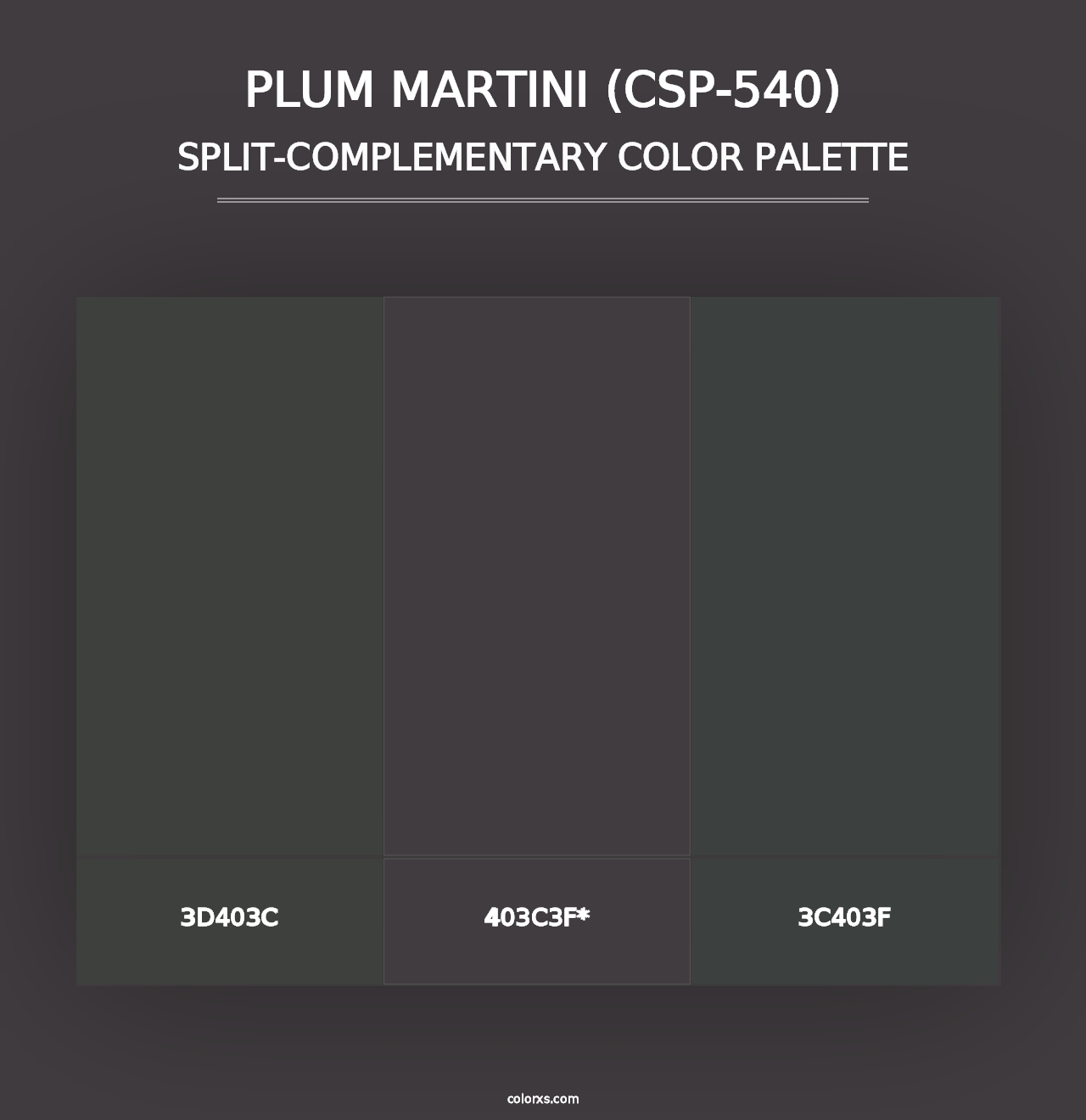 Plum Martini (CSP-540) - Split-Complementary Color Palette