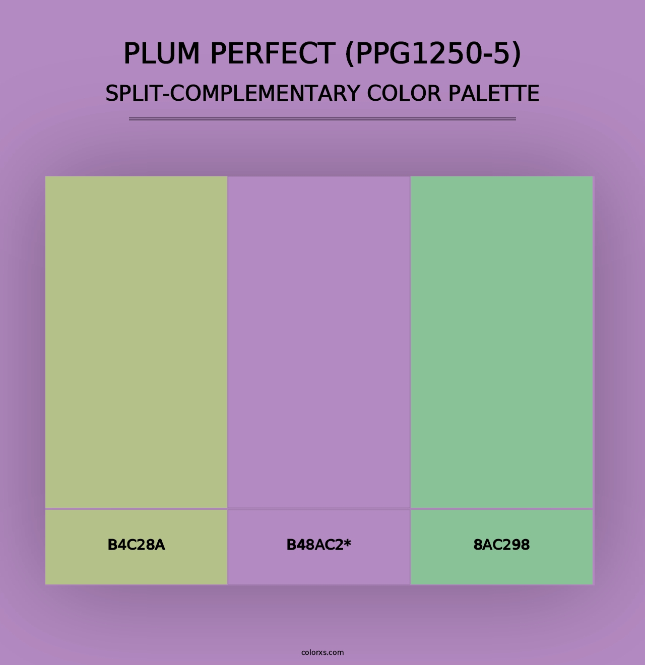 Plum Perfect (PPG1250-5) - Split-Complementary Color Palette