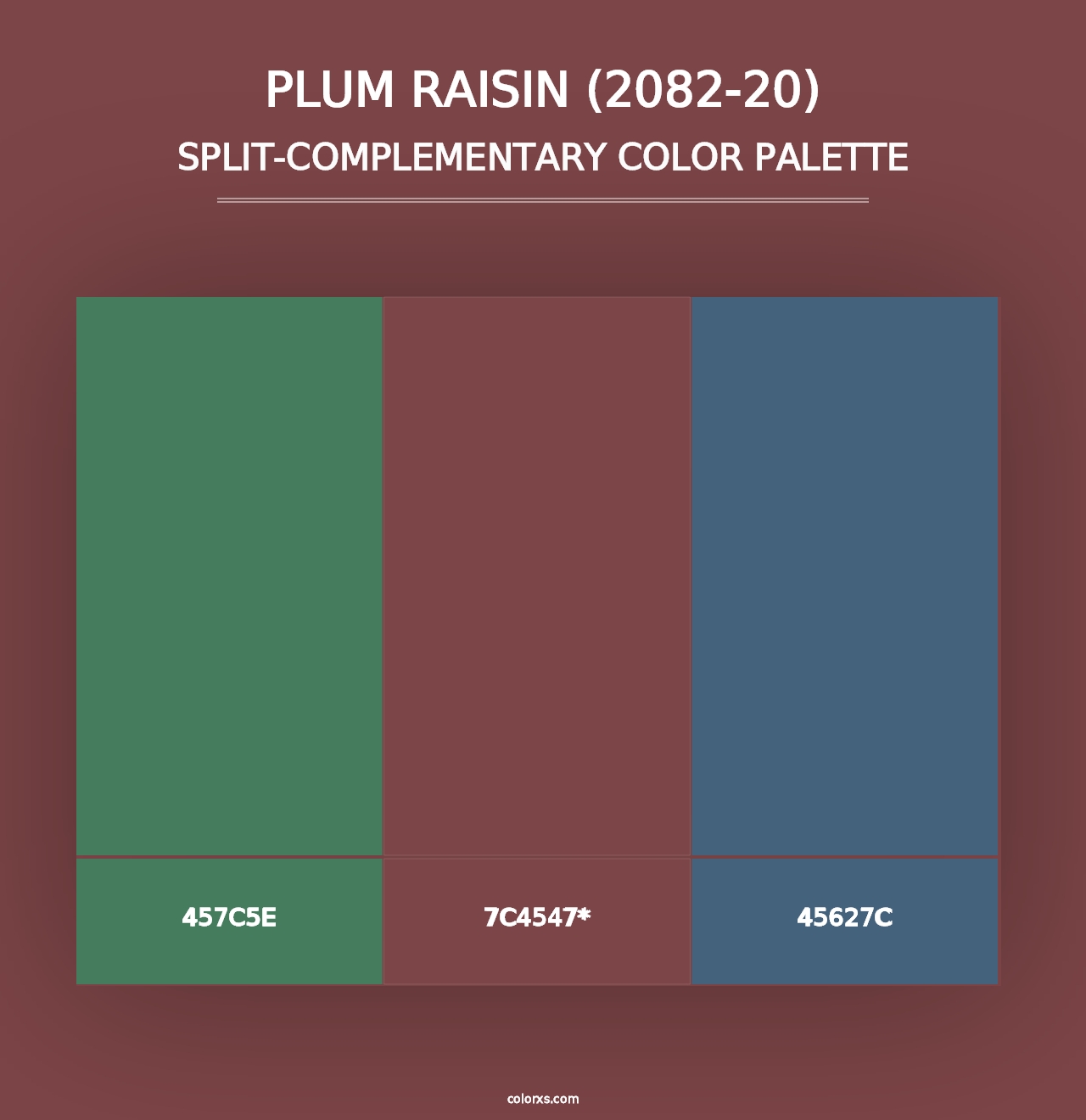 Plum Raisin (2082-20) - Split-Complementary Color Palette