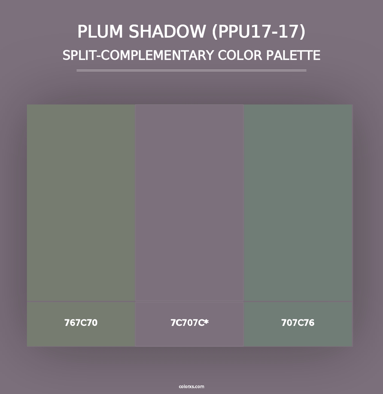 Plum Shadow (PPU17-17) - Split-Complementary Color Palette