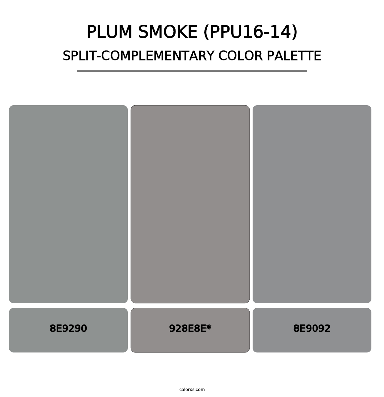 Plum Smoke (PPU16-14) - Split-Complementary Color Palette