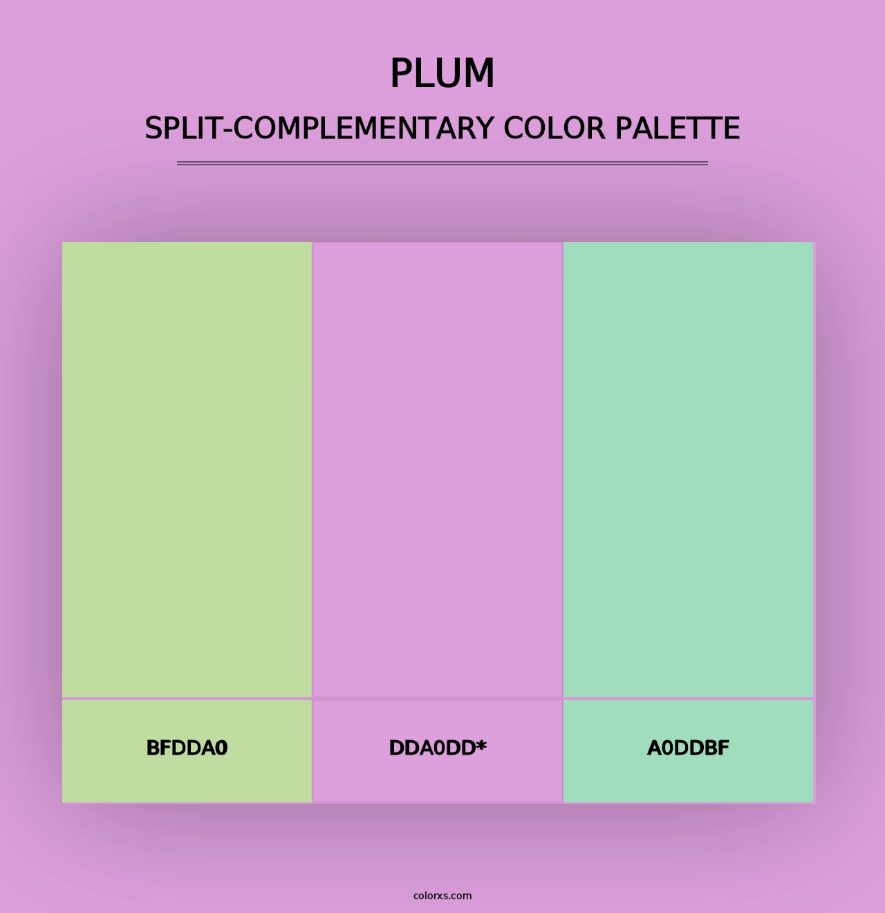 Plum - Split-Complementary Color Palette