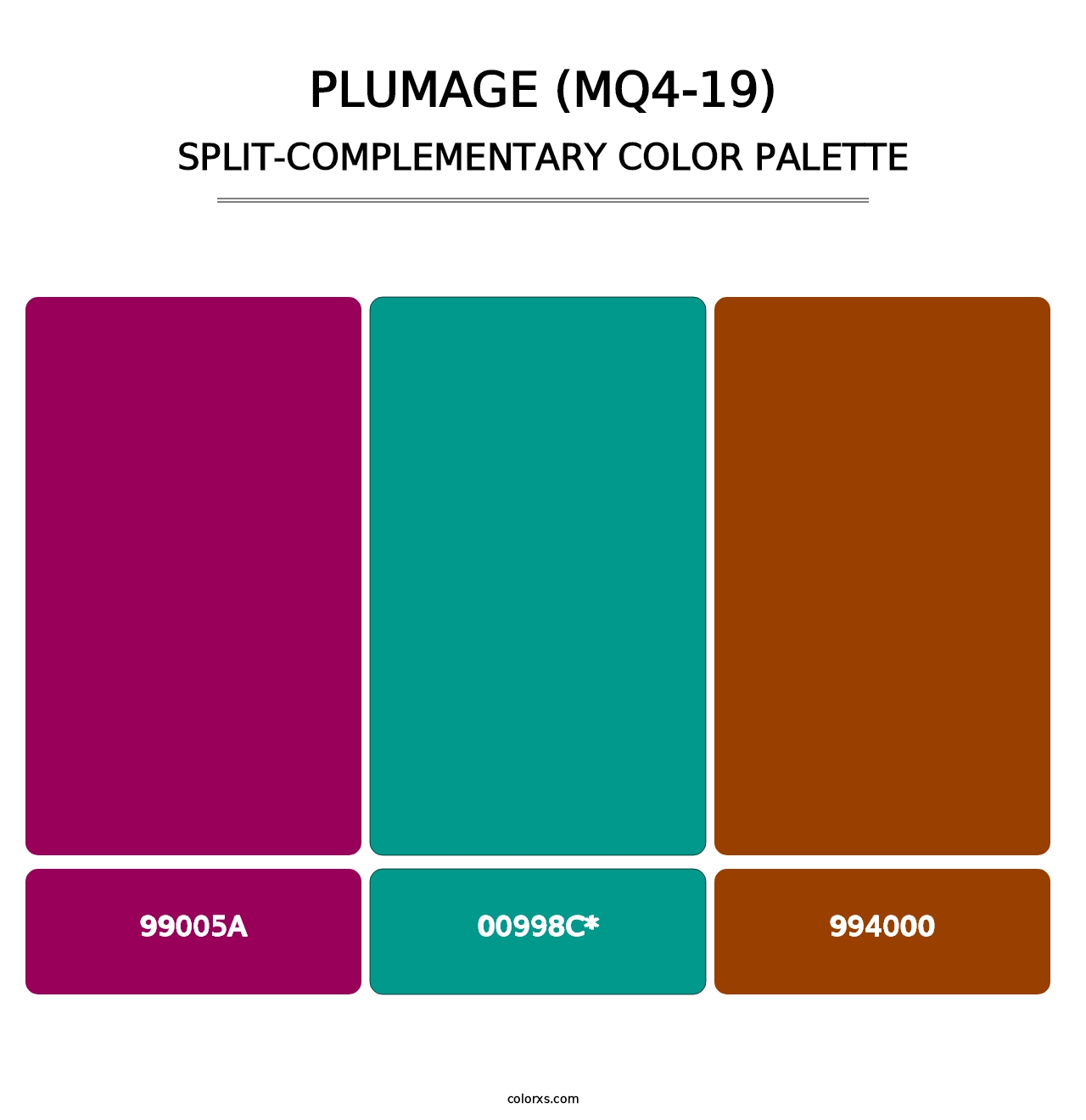 Plumage (MQ4-19) - Split-Complementary Color Palette