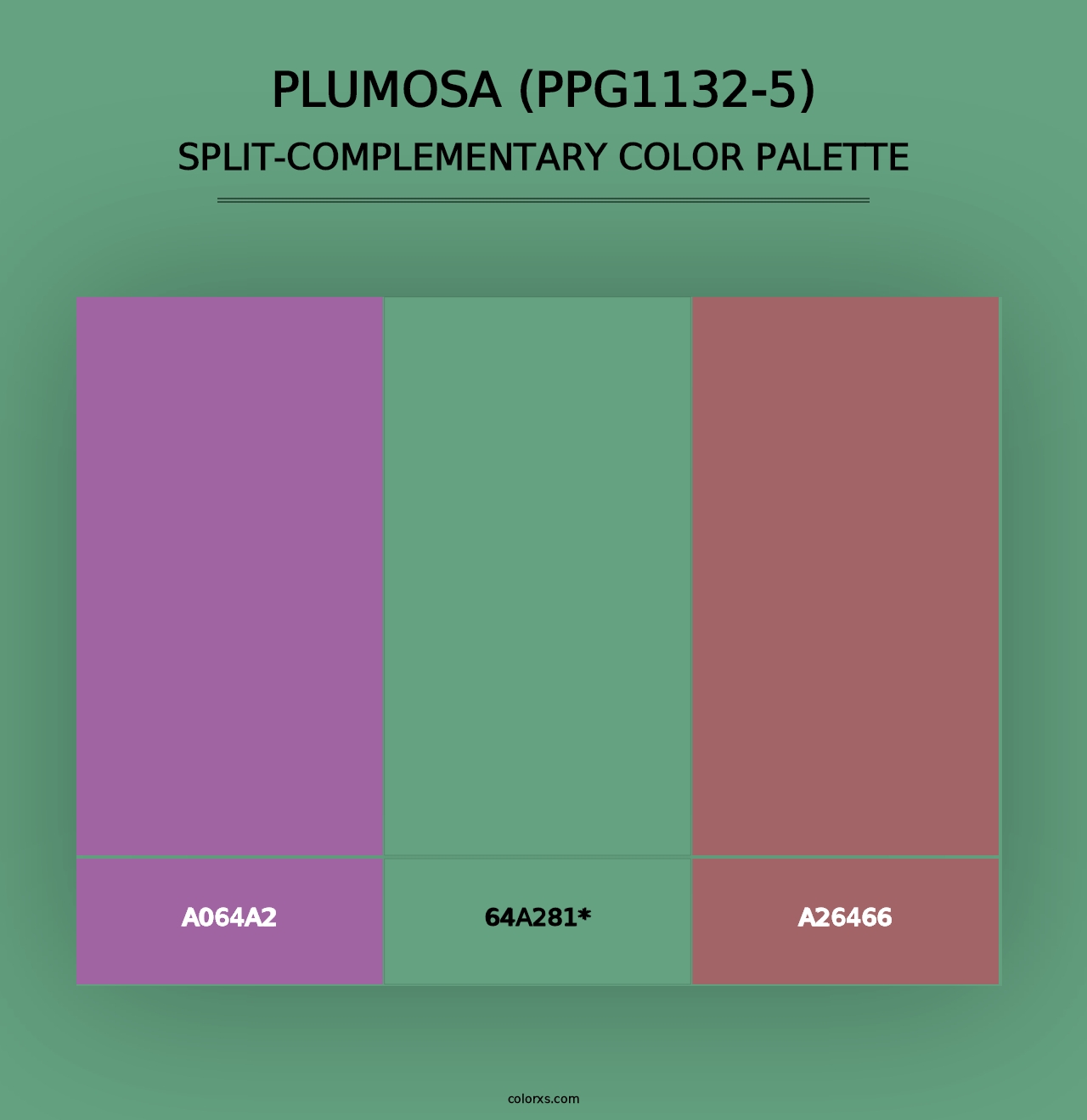 Plumosa (PPG1132-5) - Split-Complementary Color Palette