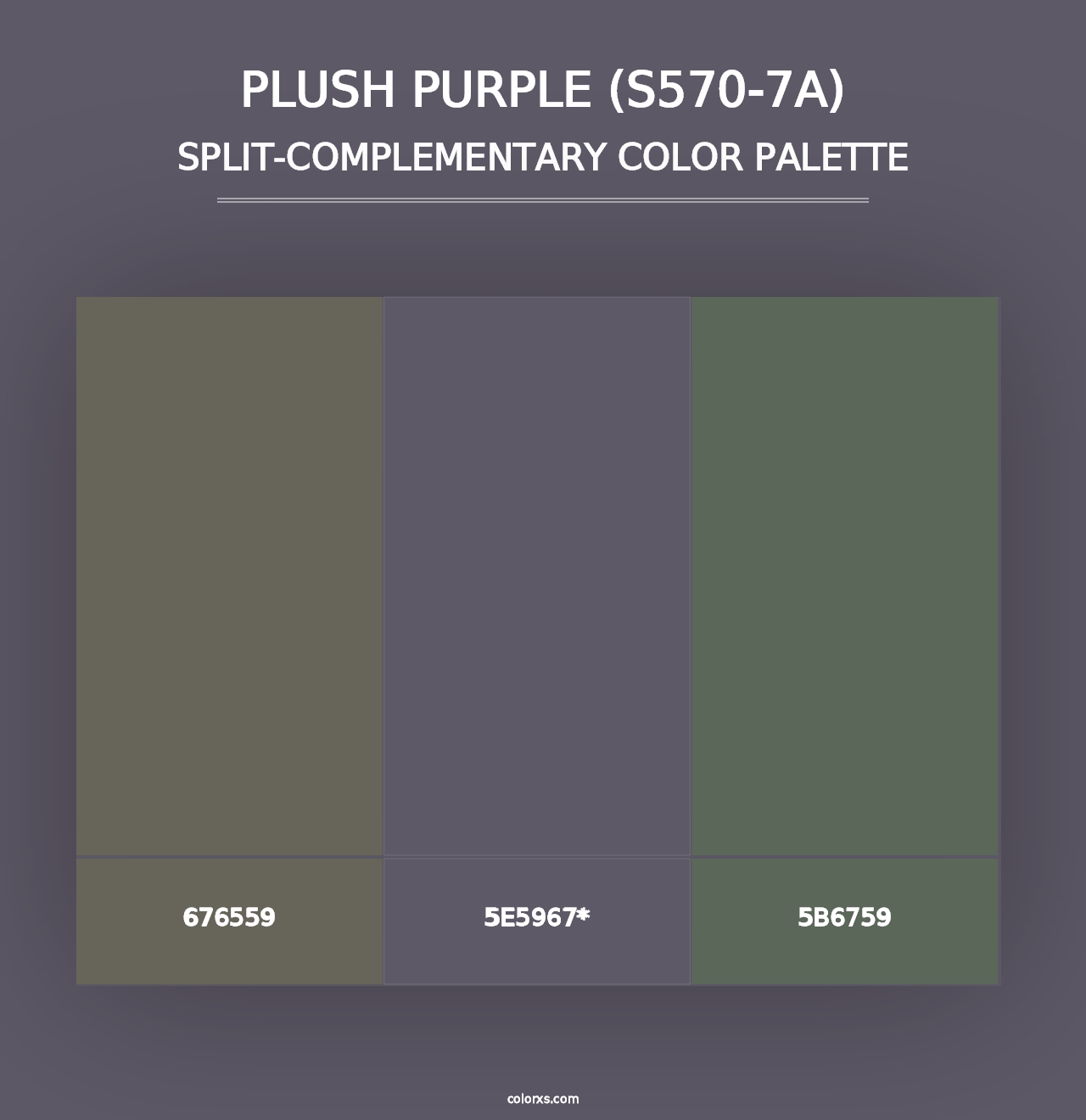 Plush Purple (S570-7A) - Split-Complementary Color Palette