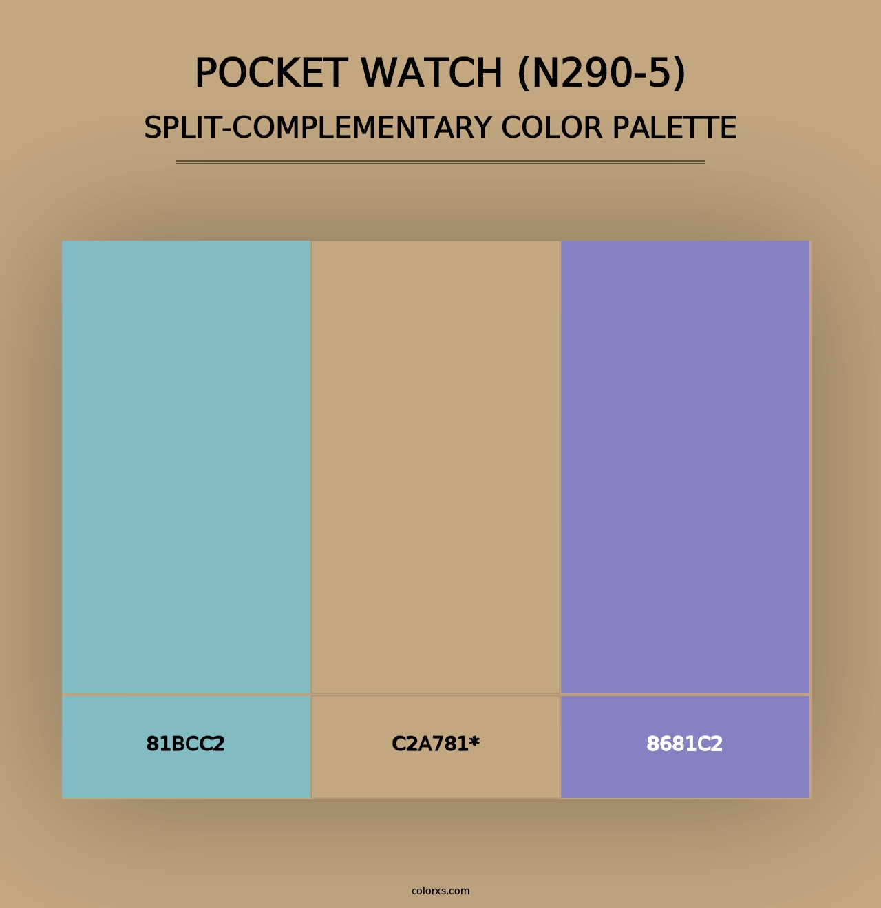 Pocket Watch (N290-5) - Split-Complementary Color Palette