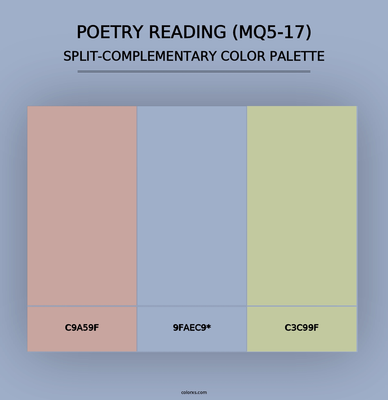 Poetry Reading (MQ5-17) - Split-Complementary Color Palette