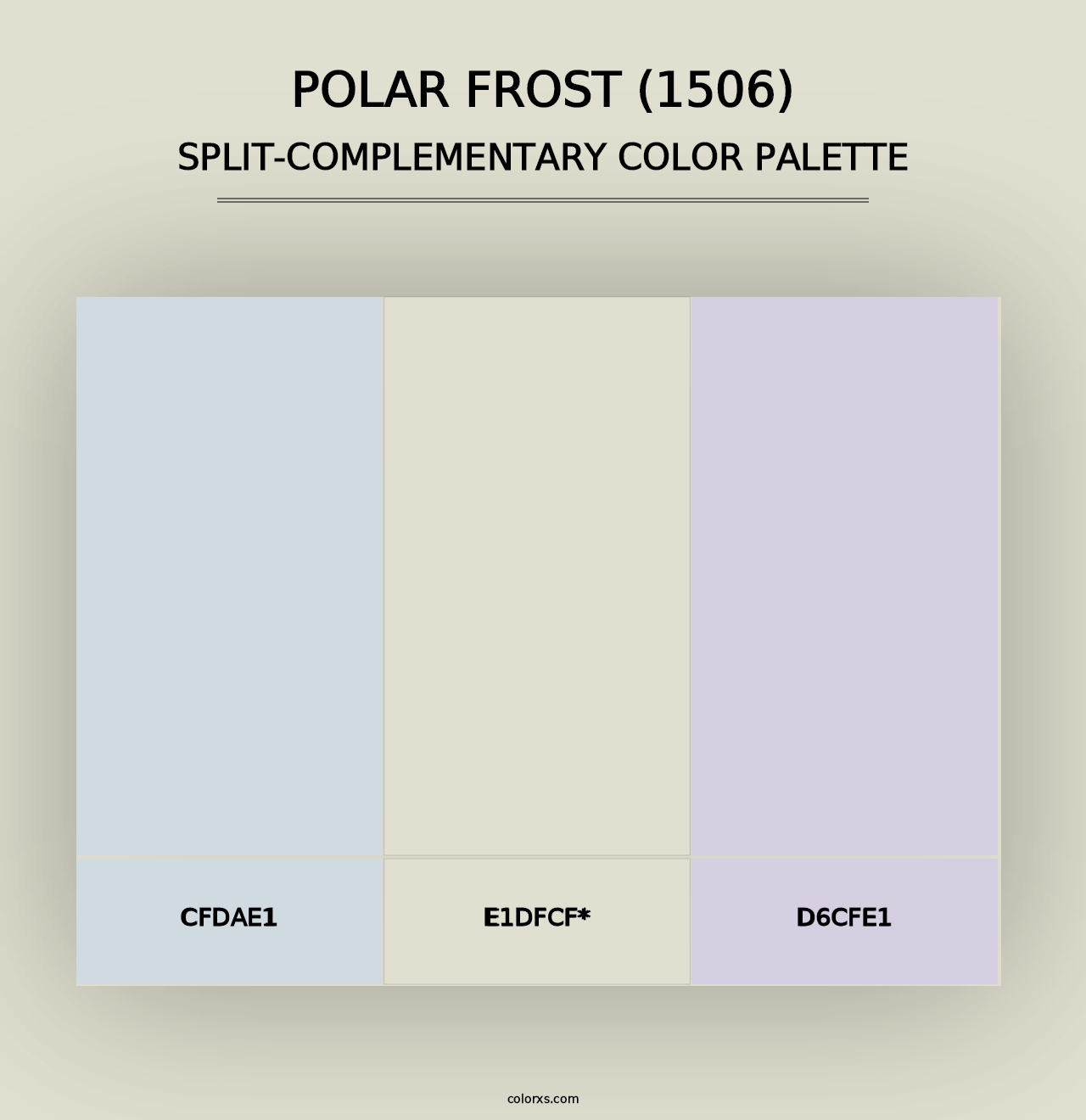 Polar Frost (1506) - Split-Complementary Color Palette