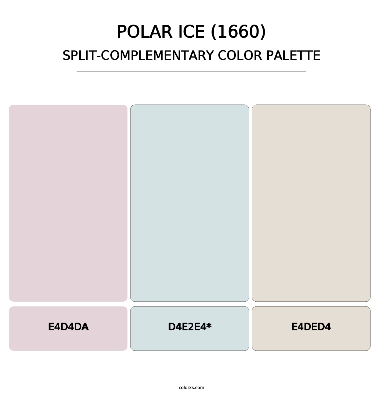 Polar Ice (1660) - Split-Complementary Color Palette