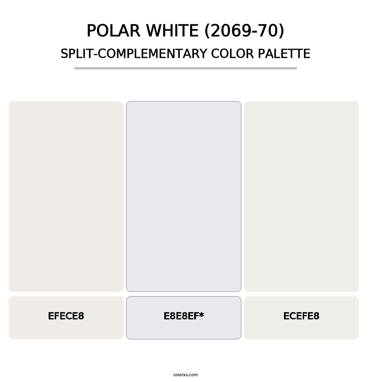 Polar White (2069-70) - Split-Complementary Color Palette