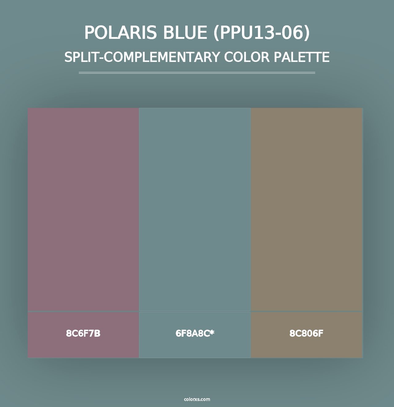 Polaris Blue (PPU13-06) - Split-Complementary Color Palette