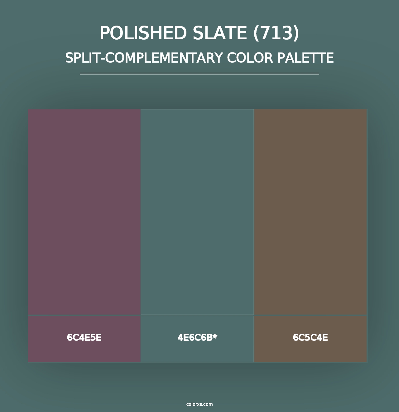 Polished Slate (713) - Split-Complementary Color Palette