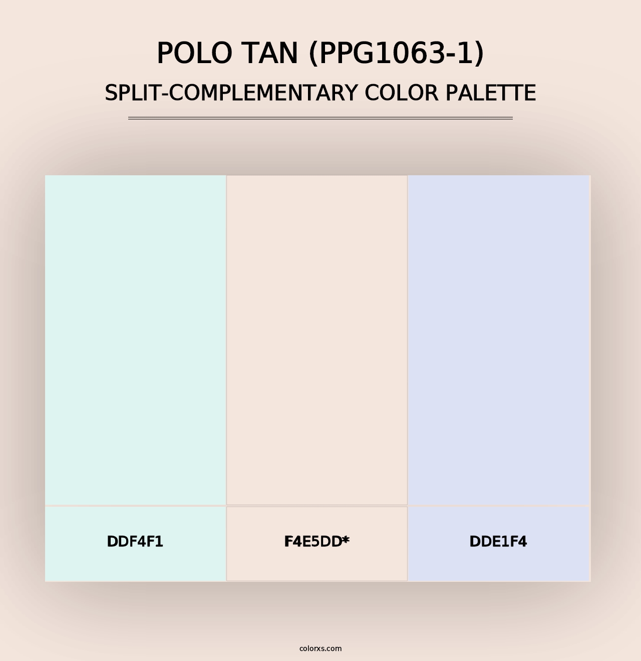 Polo Tan (PPG1063-1) - Split-Complementary Color Palette