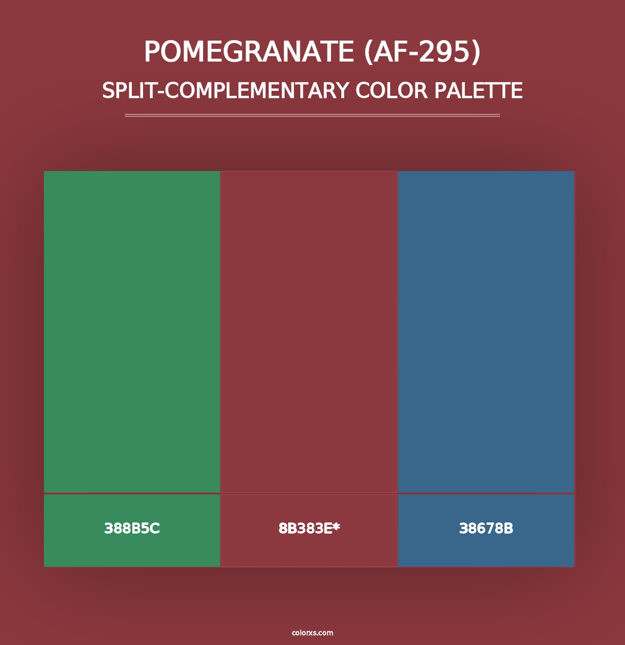 Pomegranate (AF-295) - Split-Complementary Color Palette