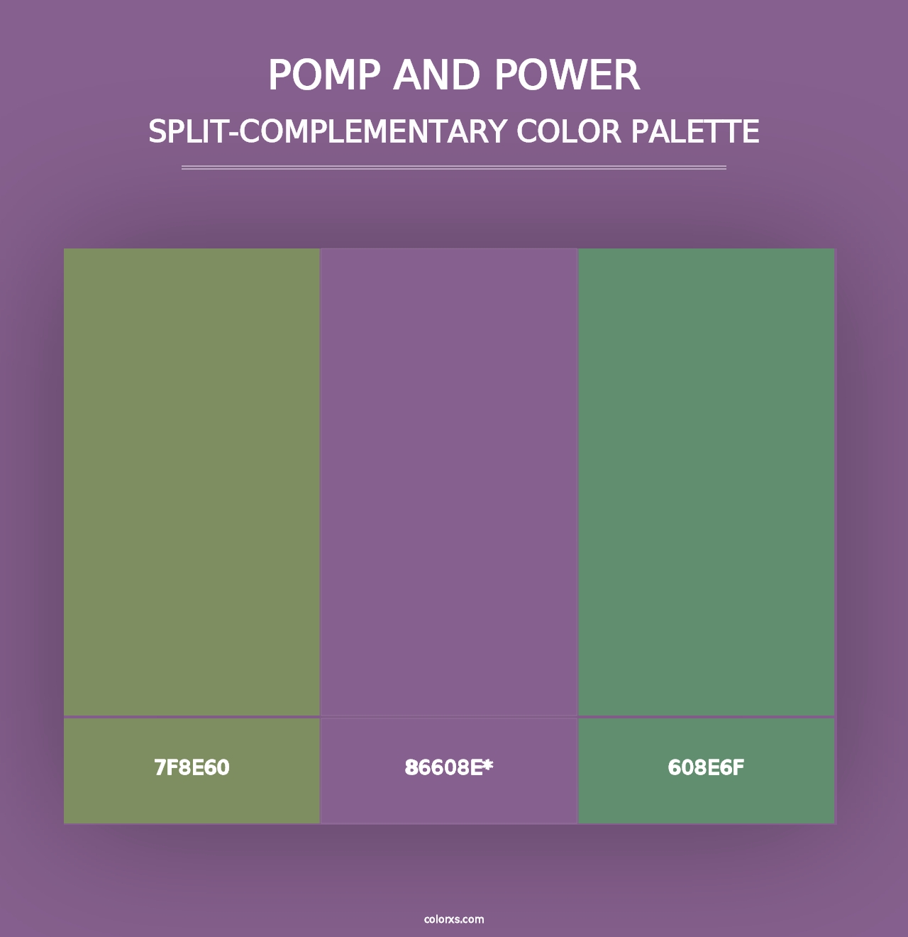 Pomp and Power - Split-Complementary Color Palette