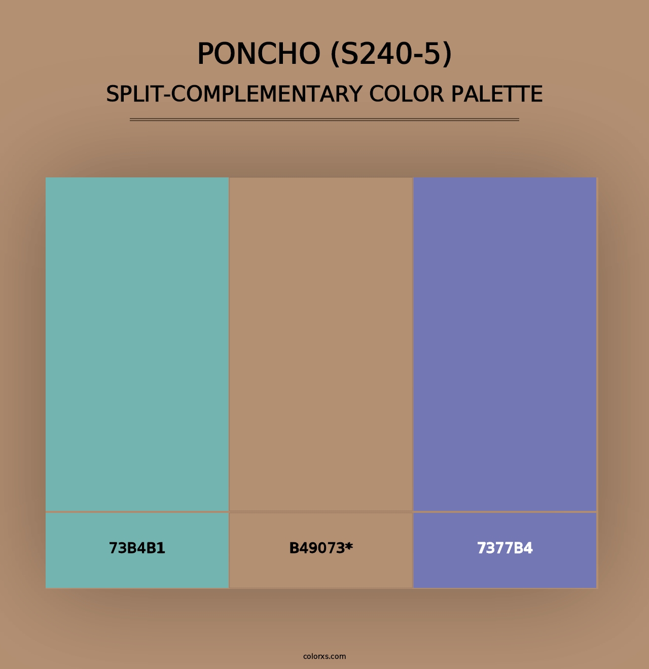 Poncho (S240-5) - Split-Complementary Color Palette