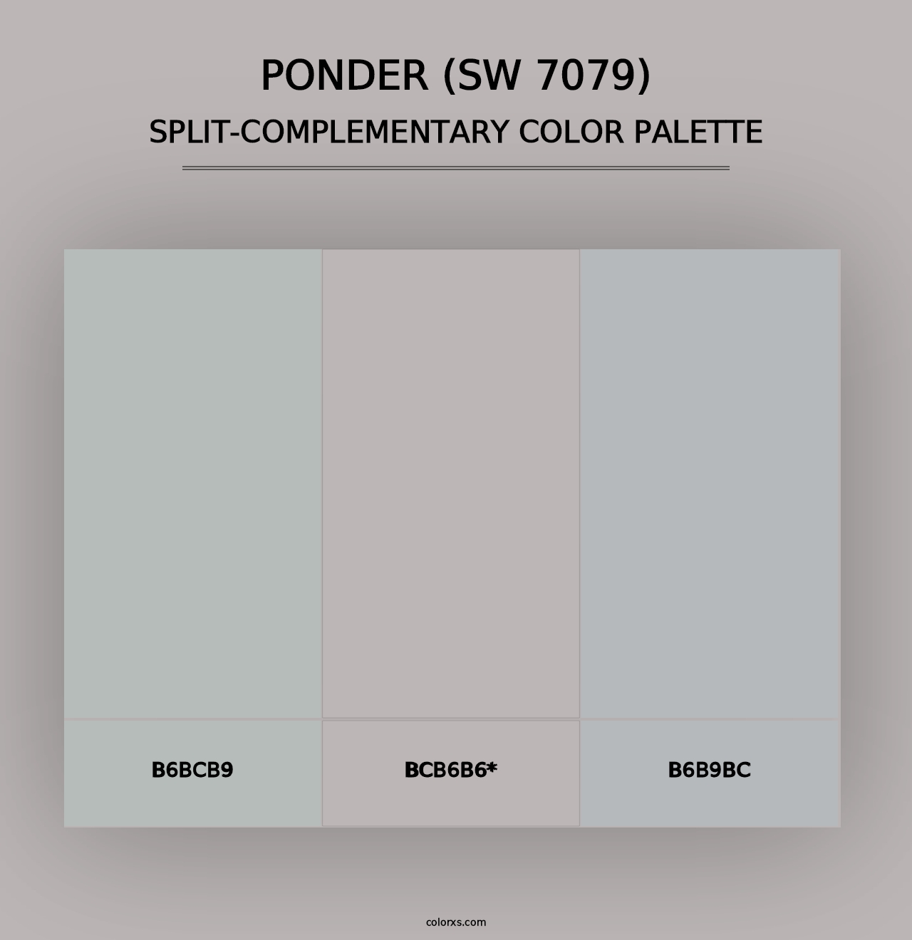 Ponder (SW 7079) - Split-Complementary Color Palette