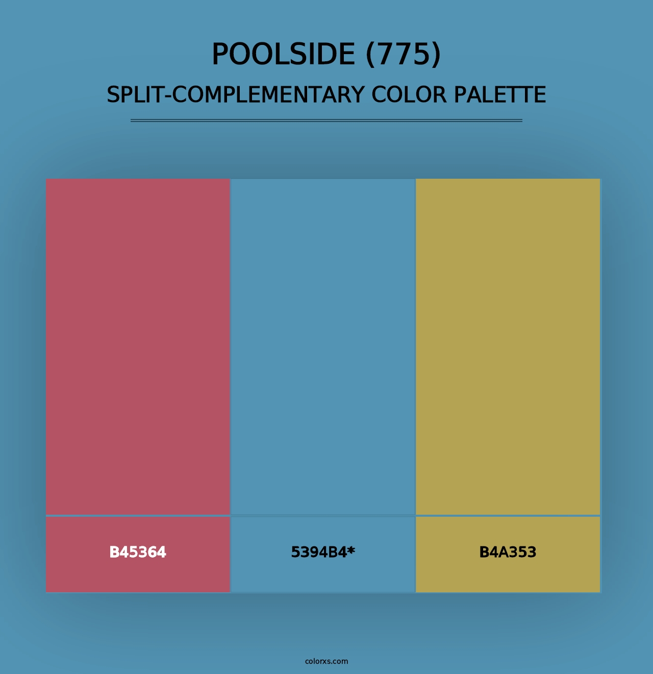 Poolside (775) - Split-Complementary Color Palette