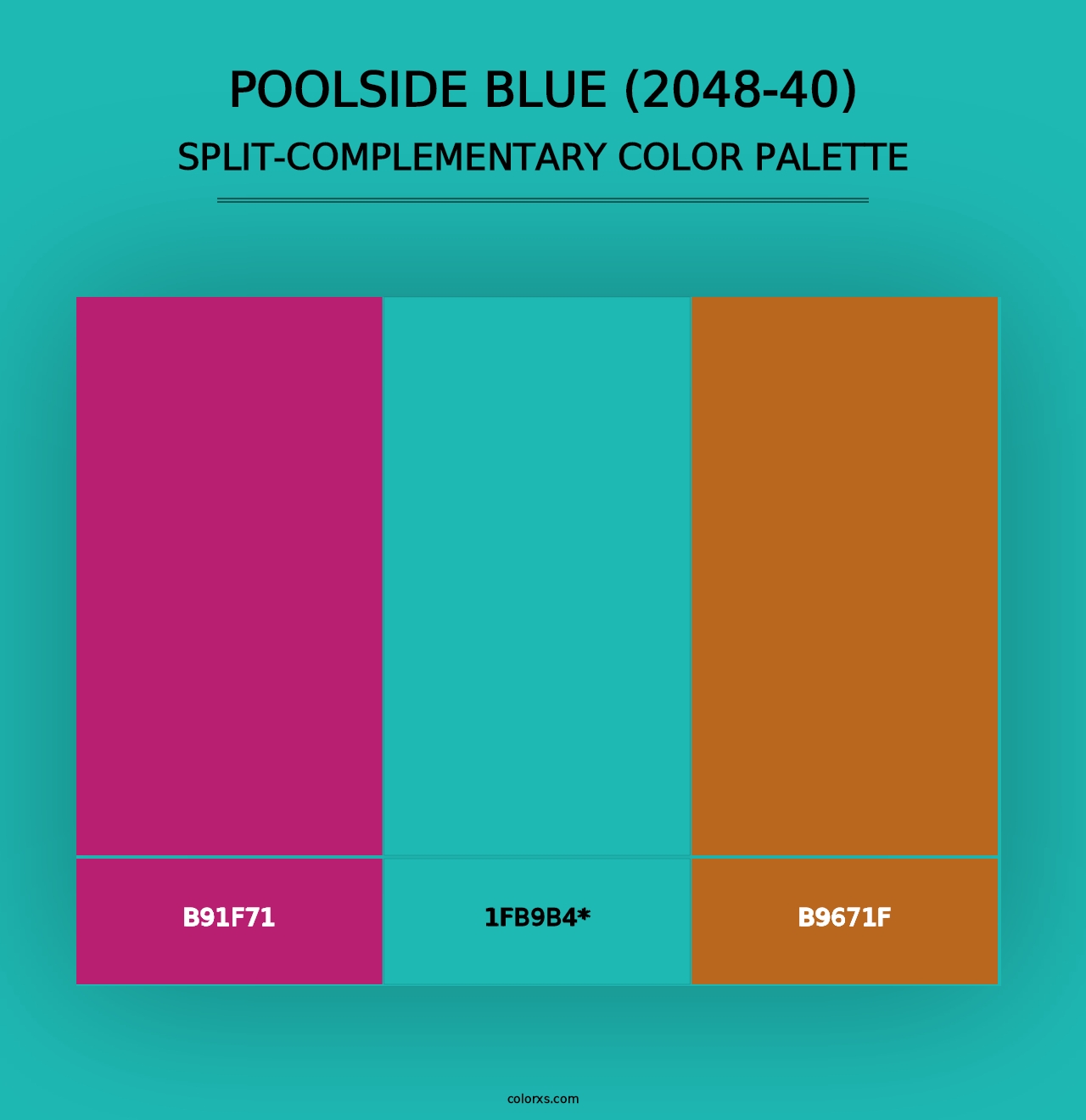 Poolside Blue (2048-40) - Split-Complementary Color Palette