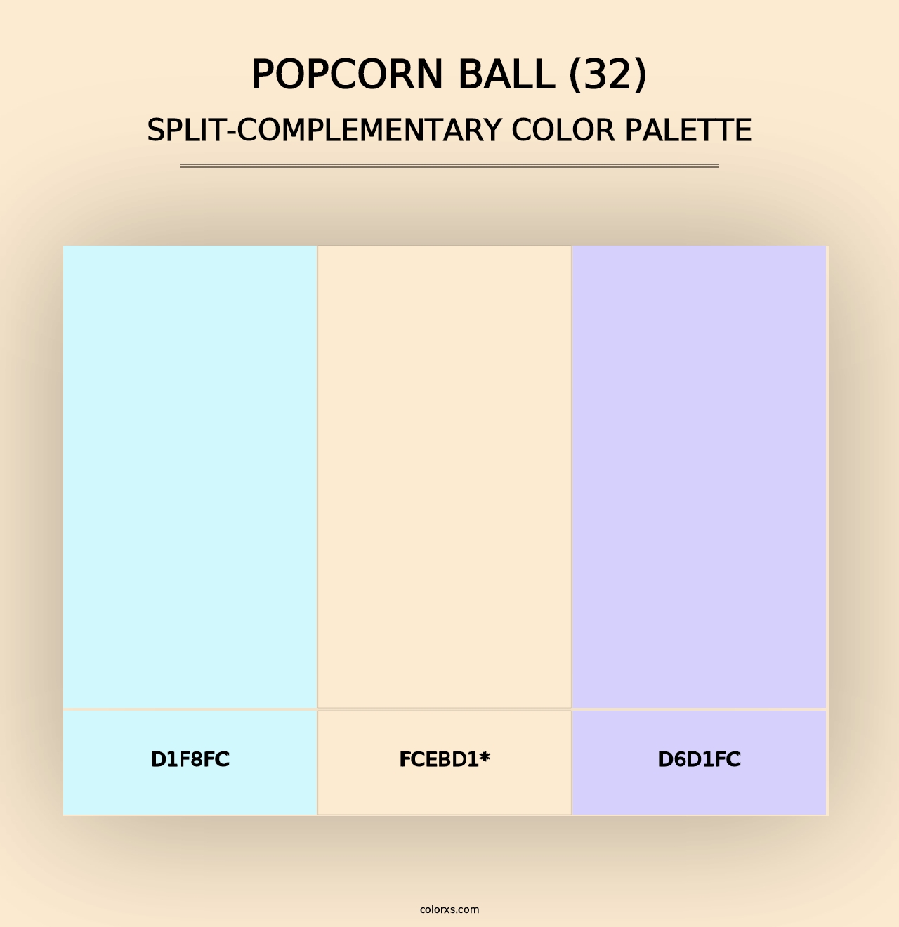 Popcorn Ball (32) - Split-Complementary Color Palette