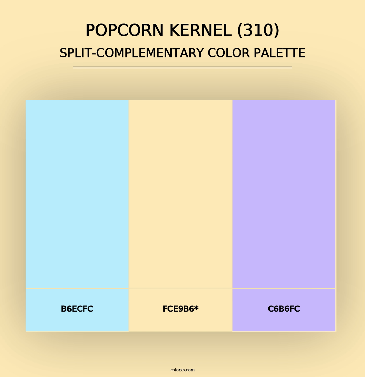 Popcorn Kernel (310) - Split-Complementary Color Palette