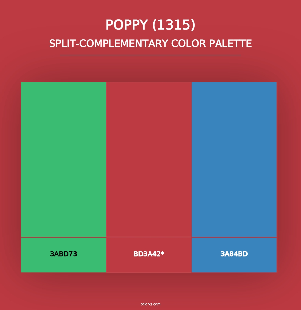 Poppy (1315) - Split-Complementary Color Palette