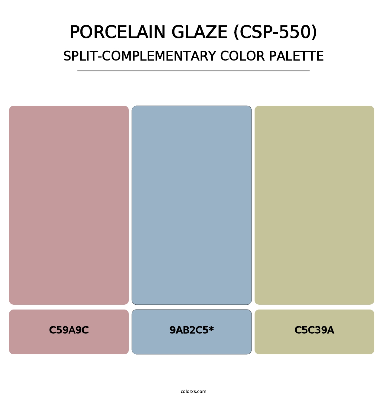 Porcelain Glaze (CSP-550) - Split-Complementary Color Palette